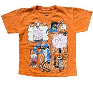 2013 Cartoon Network Regular Show Shirt Size XS Youth Kids Boys Orange